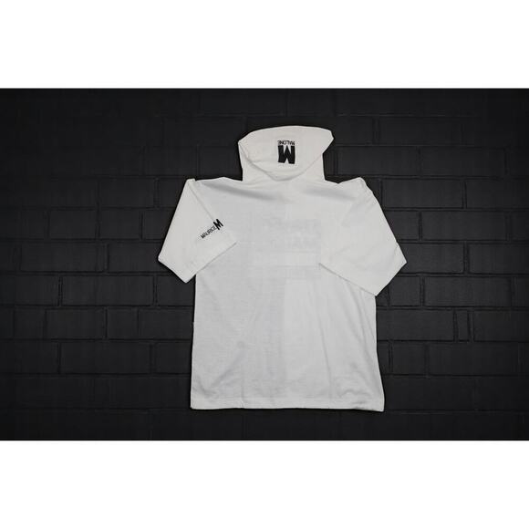 Maurice Malone Designs Colorblock Hoodie Shorts Set Men’s L White Gray Black MMI - Picture 7 of 14